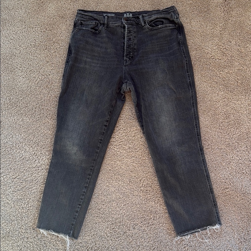 Black High Rise Straight Jeans